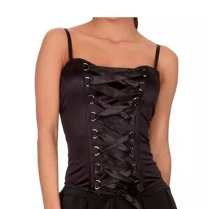 Spirit Black Glitter Corset Tank